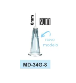 AGULHA MESODERM ALUR 8mm - 34G (unidade)